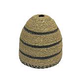 ΨΑΘΙΝΟ ΚΑΠΕΛΟ ΦΩΤΙΣΤΙΚΟΥ ΜΠΕΖ/ΜΑΥΡΟ ΟΒΑΛ-ΓΡΑΜΜΕΣ - Φ5/32x32cm 5/ΚΙΒ