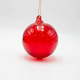 ΓΥΑΛΙΝΗ ΜΠΑΛΑ, ΚΟΚΚΙΝΗ ΔΙΑΦΑΝΗ, ΣΕΤ 2ΤΜΧ, 12cm