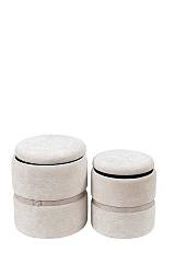 ΣΚΑΜΠΟ ΣΕΤ 2ΤΕΜ ΜΠΕΖ ΜΕ ΔΕΡΜΑΤΑΚΙ 41Χ41Χ45ΕΚ ΚΑΙ 35Χ35Χ38ΕΚ