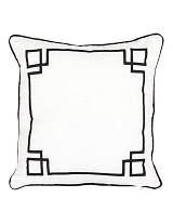 Μαξιλάρι λευκό/ μαύρο περίγραμμα 40x40cm