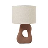 PIERRE ΦΩΤΙΣΤΙΚΟ ΕΠΙΤΡΑΠΕΖΙΟ 36x36x58cm ΚΕΡΑΜΙΚΟ ΚΑΦΕ ΛΙΝΟ ΜΠΕΖ