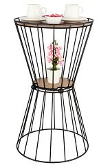 TBBT-16 ΒΚ ΤΡΑΠΕΖΑΚΙ ΒΟΗΘΗΤΙΚΟ ΜΕΤΑΛΛΙΚΟ ΜΑΥΡΟ ΜΕ ΚΑΠΑΚΙ ΞΥΛΙΝΟ ΚΑΡΥΔΙΑ