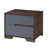 GROOVES ΚΟΜΟΔΙΝΟ 2ΣΥΡΤΑΡΙΑ ΚΑΡΥΔΙ ΓΚΡΙ 60x45x47cm