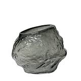 ΓΥΑΛΙΝΟ ΒΑΖΟ ΓΚΡΙ ΑΦΗΡΗΜΕΝΟ-ΑΝΑΓΛΥΦΟ ΛΟΞΟ ΣΤΟΜΙΟ ΜΕΓΑΛΟ - Φ30x25cm 8/KIB