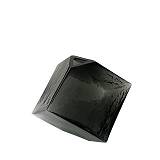 ΓΥΑΛΙΝΟ ΒΑΖΟ ΜΑΥΡΟ ΜΟΝΤΕΡΝΟ ΚΥΒΟΣ ΑΝΑΓΛΥΦΟ ΜΕΓΑΛΟ - 21x21x20cm 12/KIB