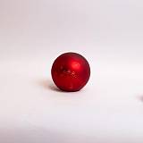 ΓΥΑΛΙΝΗ ΔΙΑΚΟΣΜΗΤΙΚΗ ΜΠΑΛΑ, ΚΟΚΚΙΝΗ ΜΑΤ, ΦΩΤΙΖΟΜΕΝΗ, ΜΕ ΛΟΥΝΑ ΠΑΡΚ, 15cm