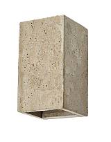 Επιτοίχιο φωτιστικό γκρι από travertine marble 2XG9 D:9 x 16cm (43065)