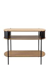 ΜΕΤΑΛΛΙΚΗ ΚΟΝΣΟΛΑ ΜΑΥΡΗ ΜΕ MDF PB 100X39X76EK