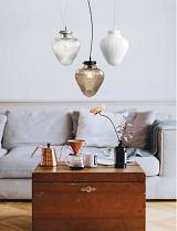 Φωτιστικό μονόφωτο γυαλί φιμέ Ε27 Φ25