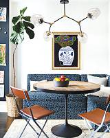 Κρεμαστό φωτιστικό από μαύρο μέταλλο και διάφανο γυαλί 4XE27 D:120cm (6129-4-GL)