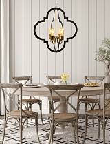 Φωτιστικό Πολύφωτο 4φ μέταλλο μαύρο/χρυσό Ε27