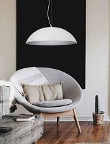 Φωτιστικό μονόφωτο Plexiglass  λευκό/ασημί  3χΕ27 Φ47