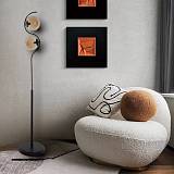 SAΔ01 - Φωτιστικό δαπέδου με ντουί για λαμπτήρα G9 σε μαύρο χρώμα