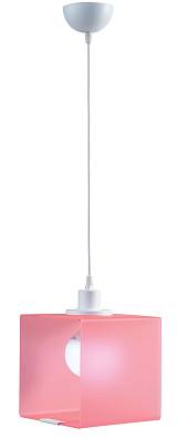 Φωτιστικό μονόφωτο παιδικό plexiglass/μέταλλο ροζ/λευκό Ε27 Φ20