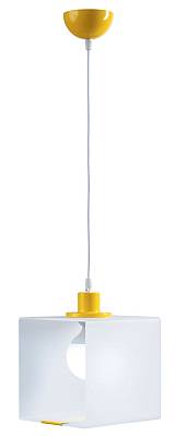 Φωτιστικό μονόφωτο παιδικό plexiglass/μέταλλο λευκό/κίτρινο Ε27 Φ20