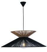 Φωτιστικό μονόφωτο  σχοινί μαύρο/natural  Ε27 Φ70