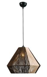 Φωτιστικό μονόφωτο σχοινί καφέ/μπεζ  Ε27 Φ40