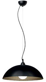 Φωτιστικό μονόφωτο Plexiglass  μαύρο/χρυσό Ε27 Φ40