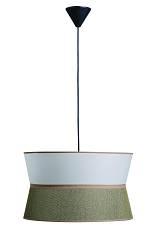 Φωτιστικό μονόφωτο αμπαζούρ διπλό πρασινο/εκρού Ε27 Φ40