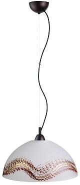 Φωτιστικό μονόφωτο γυαλί καφέ/χρυσό Ε27 Φ36