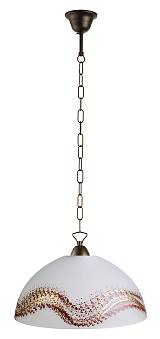 Φωτιστικό μονόφωτο γυαλί καφέ/χρυσό Ε27 Φ36