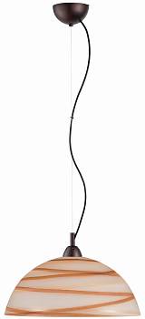 Φωτιστικό μονόφωτο γυαλί καφέ/μελί Ε27 Φ36