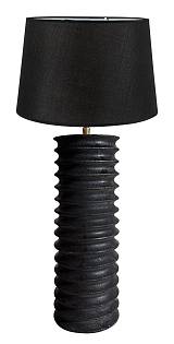 TLI 6332 BK ΕΠΙΤΡΑΠΕΖΙΑ ΛΑΜΠΑ ΞΥΛΙΝΗ ΜΑΥΡΗ ΜΕ ΡΑΒΔΩΣΕΙΣ & ΑΜΠΑΖΟΥΡ