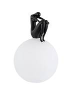 TLC 1120 BK ΕΠΙΤΡΑΠΕΖΙΑ ΛΑΜΠΑ ΣΦΑΙΡΑ ΦΩΤΙΖΟΜΕΝΗ ΓΥΝΑΙΚΑ ΜΑΥΡΗ ΚΑΘΙΣΤΗ 1XE27