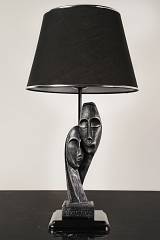 TLT 1263-ΝΜ ΕΠΙΤΡΑΠΕΖΙΑ ΛΑΜΠΑ ΜΑΥΡΗ ΜΕ ΦΙΓΟΥΡΑ ΖΕΥΓΑΡΙ ΑΣΗΜΙ