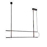 ΦΩΤΙΣΤΙΚΟ ΚΡΕΜΑΣΤΟ ΜΕΤΑΛΛΟ-ΔΕΡΜΑ LED 2x20W 2460Lm 3000K 1400X60X1200mm ΜΑΥΡΟ ARTE ILLUMINA LINEA