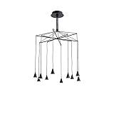 ΦΩΤΙΣΤΙΚΟ ΚΡΕΜΑΣΤΟ LED 50W 3000Lm 3000K Φ800X1200mm ΜΑΥΡΟ ARTE ILLUMINA CAMPANELLE