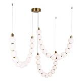 ΦΩΤΙΣΤΙΚΟ ΚΡΕΜΑΣΤΟ ΜΕΤΑΛΛΟ LED 35W 2730Lm 3000K 900Χ1890mm ΜΠΡΟΝΖΕ-ΛΕΥΚΟ ARTE ILLUMINA TREA