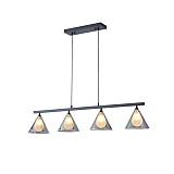 ΦΩΤΙΣΤΙΚΟ ΚΡΕΜΑΣΤΟ ΓΥΑΛΙ 4ΦΩΤΟ G9 MAX 4x10W 1080x1410mm ΦΙΜΕ ARTE ILLUMINA DELTA