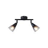 ΣΠΟΤ ΜΕΤΑΛΛΙΚΟ ΜΕ SMOKY ΓΥΑΛΙ 2ΦΩΤΟ 2XE14  220X80X165mm ARTE ILLUMINA CLASSY