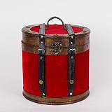 ΞΥΛΙΝΗ ΚΑΠΕΛΙΕΡΑ, ΚΟΚΚΙΝΟ ΒΕΛΟΥΔΟ, 25.5x24.5cm