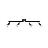 ΣΠΟΤ ΚΙΝΗΤΟ ΜΕΤΑΛΛΟ 4ΦΩΤΟ 4XGU10 Max 7W 600X80X125mm ΜΑΥΡΟ ARTE ILLUMINA VORRAS