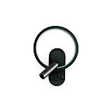 ΑΠΛΙΚΑ ΑΝΑΓΝΩΣΗΣ ΔΙΠΛΟΥ ΦΩΤΙΣΜΟΥ LED 3+10W 150+350Lm 3000K 180x78x243mm ΜΕ USB TYPE C ΜΑΥΡΗ ARTE ILLUMINA FORMA