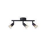 ΣΠΟΤ ΚΙΝΗΤΟ ΜΕΤΑΛΛΟ 3ΦΩΤΟ 3XGU10 Max 7W 300X80X125mm ΜΑΥΡΟ ARTE ILLUMINA VORRAS