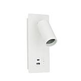 ΑΠΛΙΚΑ ΑΝΑΓΝΩΣΗΣ ΑΛΟΥΜΙΝΙΟΥ 1XGU11 MAX8W Φ40x80mm ΜΕ USB TYPE C ΑΣΠΡΗ ARTE ILLUMINA VON