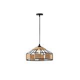 ΦΩΤΙΣΤΙΚΟ ΚΡΕΜΑΣΤΟ ΣΧΟΙΝΙ-ΜΕΤΑΛΛΟ ΜΟΝΟΦΩΤΟ Ε27 Max 15W Φ400X1300mm ΜΑΥΡΟ-ΧΑΚI ARTE ILLUMINA HELIOS