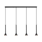 Κρεμαστό φωτιστικό 4 x GU10 μαύρο