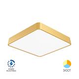 Πλαφονιέρα Blade 30w-36w-40w 3CCT, 40x40x6cm Χρυσή