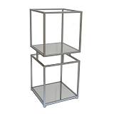 ΡΑΦΙΕΡΑ ΜΕΤΑΛΛΙΚΗ ΑΣΗΜΙ ΜΕ ΚΑΘΡΕΠΤΗ 30Χ30Χ70ΕΚ