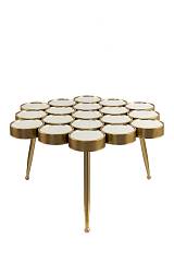 ΤΡΑΠΕΖΙ ΣΑΛΟΝΙΟΥ ΜΕΤΑΛΛΙΚΟ ΜΕ ΚΑΘΡΕΠΤΑΚΙΑ 83Χ46ΕΚ