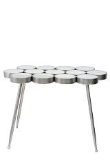 ΚΟΝΣΟΛΑ ΜΕΤΤΑΛΙΚΗ ΑΣΗΜΙ  ΜΕ ΚΥΚΛΟΥΣ ΚΑΙ ΚΑΘΡΕΠΤΗ 100Χ55Χ70ΕΚ