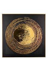 ΠΙΝΑΚΑΣ ΧΡΥΣΟΣ ΚΥΚΛΟΣ ΜΕ ΜΑΥΡΟ ΦΟΝΤΟ ΚΑΙ ΚΟΡΝΙΖΑ.60Χ60Χ2,5ΕΚ