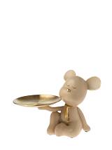 ΠΟΛΥΡΕΖΙΝ ΑΡΚΟΥΔΑΚΙ ΜΟΚΑ ΜΕ ΠΙΑΤΑΚΙ ΧΡΥΣΟ 15Χ15,5Χ19ΕΚ