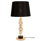 ΕΠΙΤΡΑΠΕΖΙΟ ΧΡΥΣΟ ΜΕΤΑΛΛΙΚΟ ΛΑΜΠΑΤΕΡ Φ33Χ62ΕΚ ΜΕ ΜΑΥΡΟ ΚΑΠΕΛΟ ΚΑΙ ΚΥΚΛΟΥΣ ΣΤΗ ΒΑΣΗ