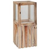 ΑΝΟΙΧΤΟ ΚΑΦΕ ΞΥΛΙΝΟ ΦΑΝΑΡΙ ΔΑΠΕΔΟΥ 14,5Χ14,5Χ31,5ΕΚ