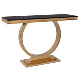 ΚΟΝΣΟΛΑ ΧΡΥΣΗ ΜΕΤΑΛΛΙΚΗ 130Χ40Χ80ΕΚ ΜΕ ΜΑΥΡΗ ΜΑΡΜΑΡΙΝΗ ΕΠΙΦΑΝΕΙΑ